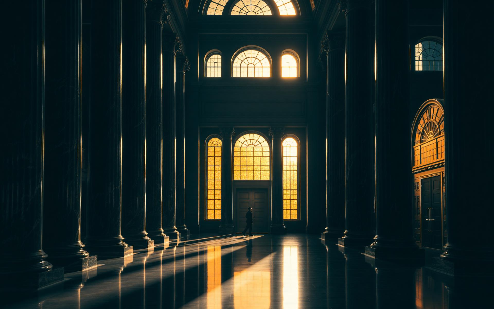 Grand courthouse interior